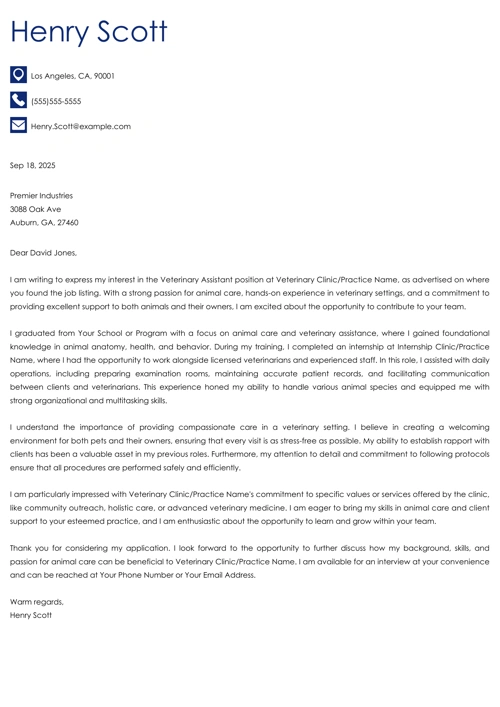 sample cover letter example