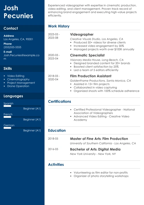 sample resume example