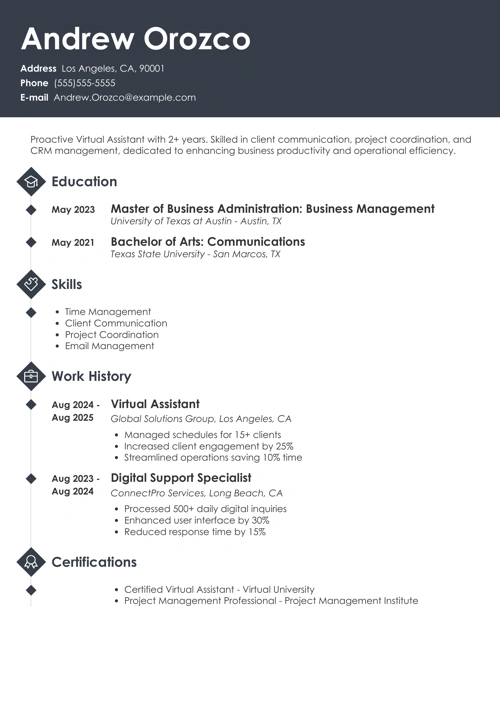 sample resume example