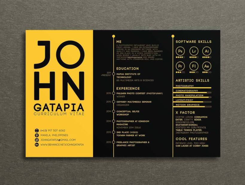 free visual resume templates