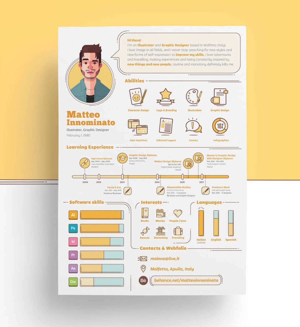 15+ Visual CV & Resume Templates (Download for Free)