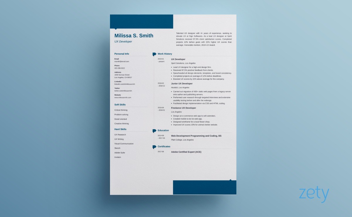 visual resume templates modern