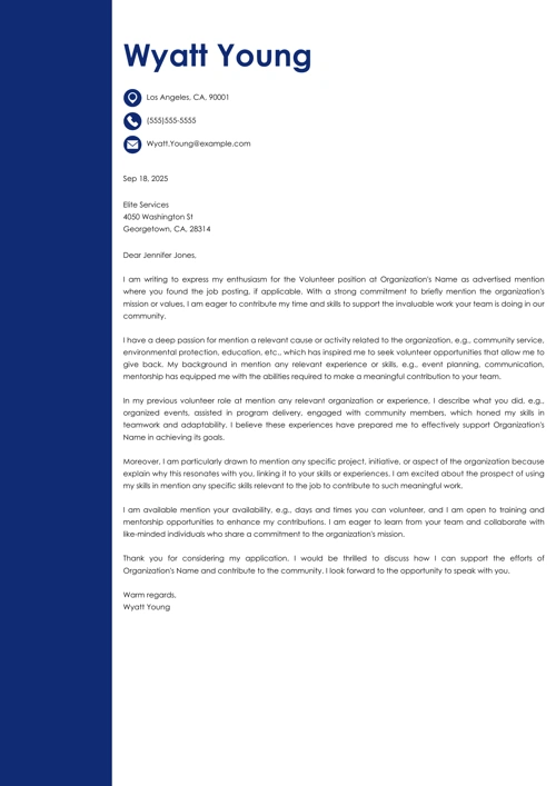 sample cover letter example
