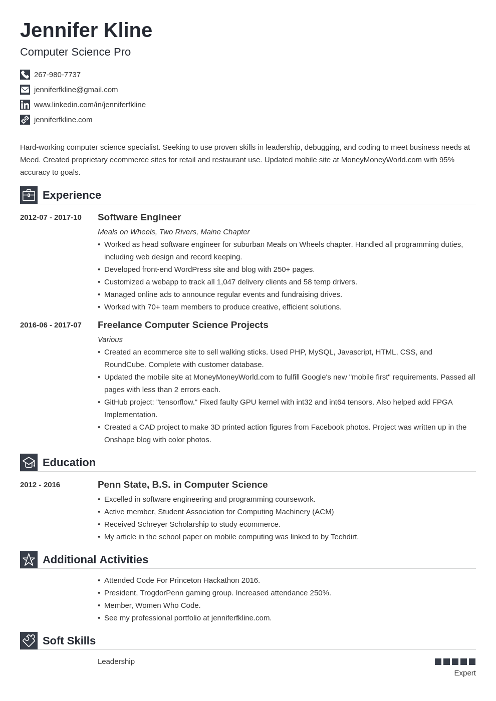 Volunteer Experience   Volunteer Work On A Resume Template Iconic 