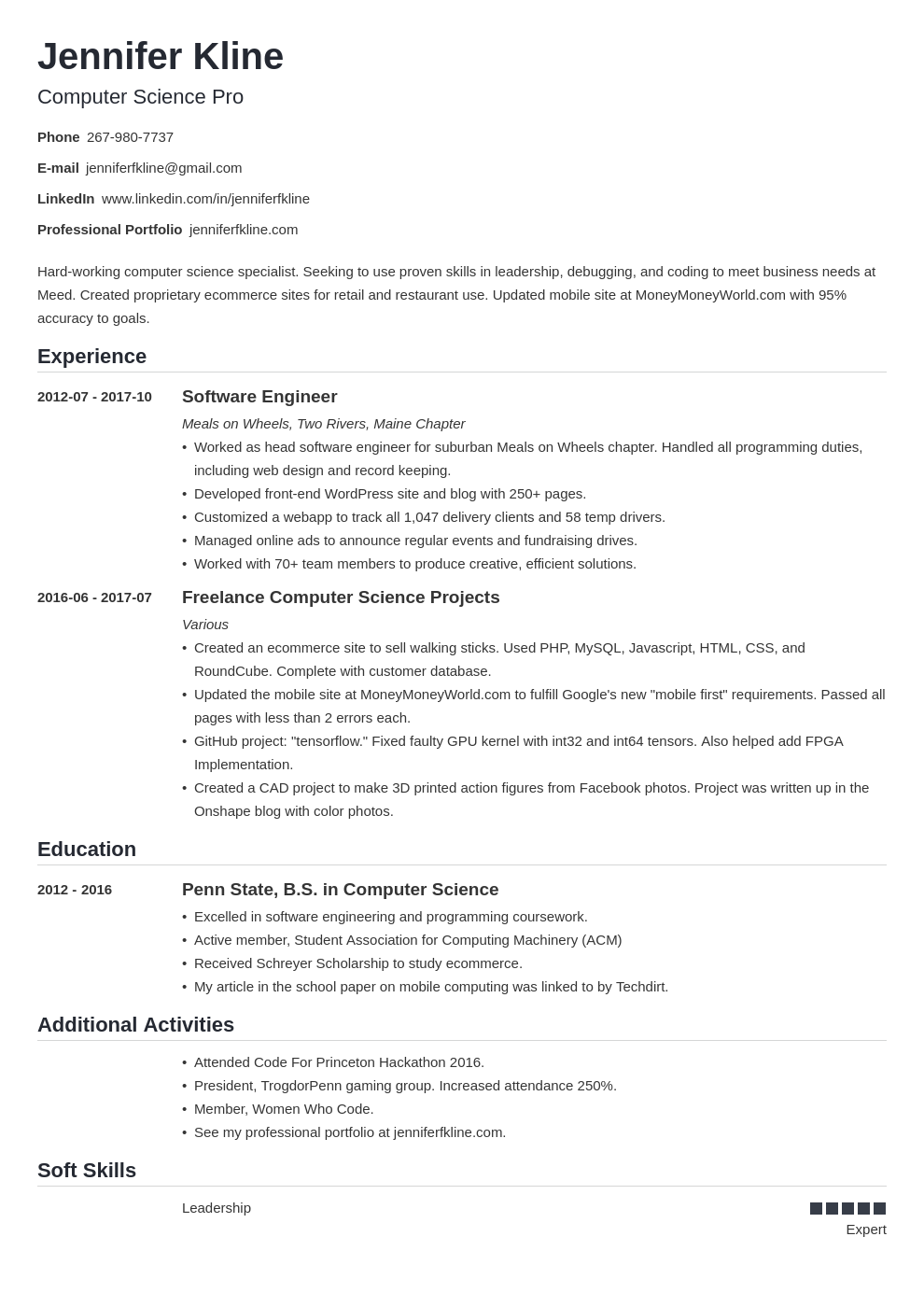 How To Put Volunteer Work On Resume Examples