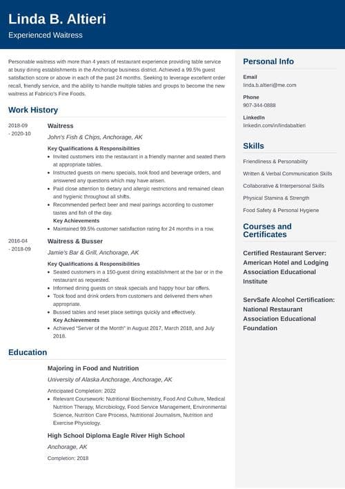 A comparison between a simple resume and an attractive, well-organized resume created with the Zety resume builder, showcasing the Cubic resume template with a slim, full-color header section and a two-column layout that highlights the candidate's contact information and proficiencies on the right-hand side of the page.