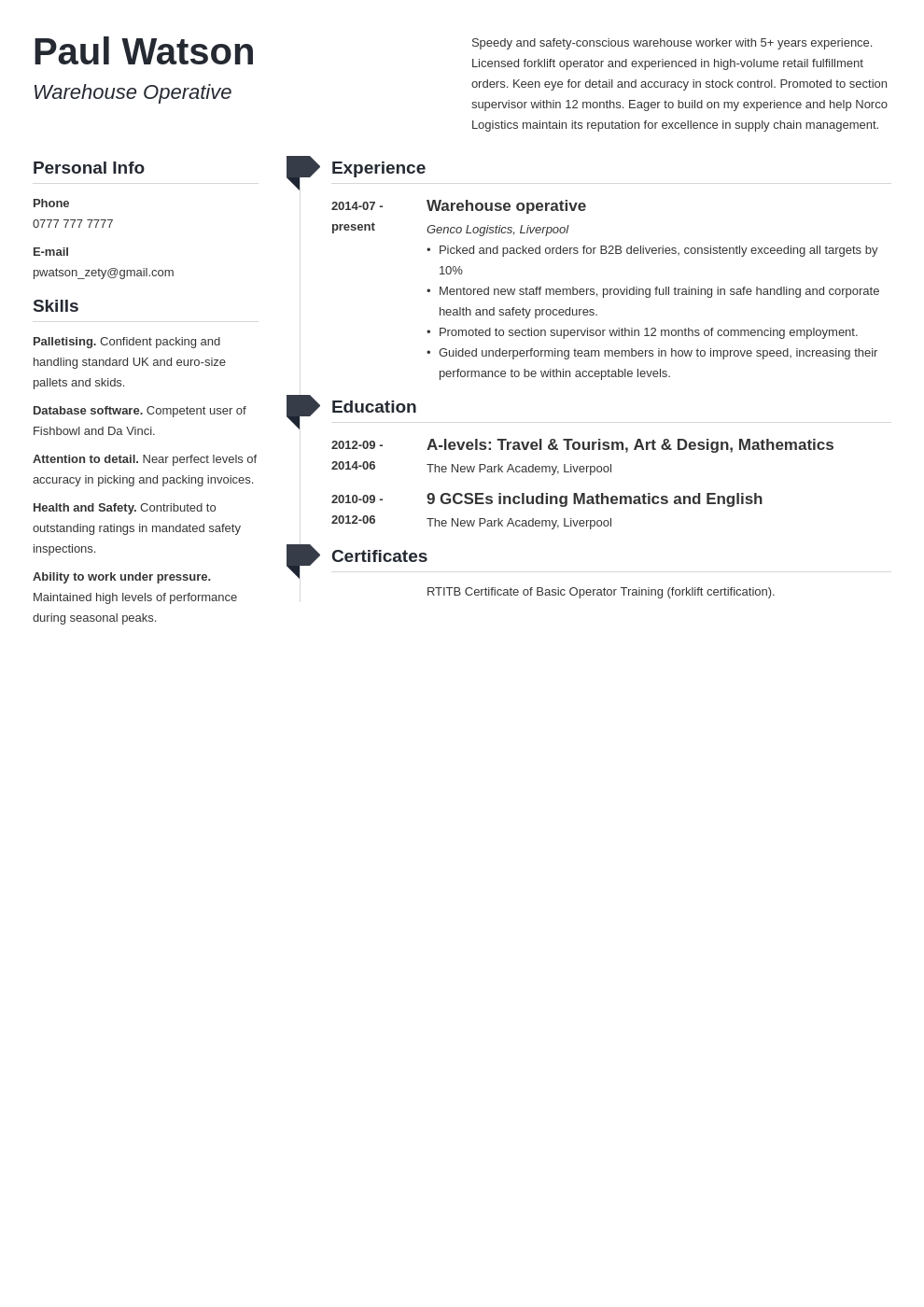 warehouse-operative-cv-example-for-a-warehouse-worker