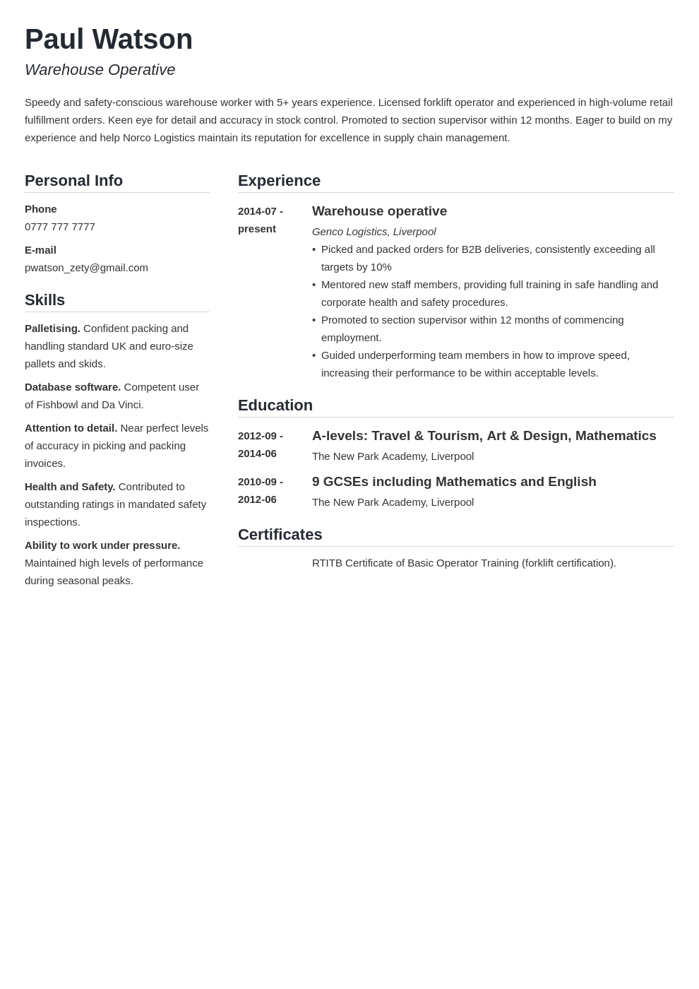 warehouse-operative-cv-example-for-a-warehouse-worker