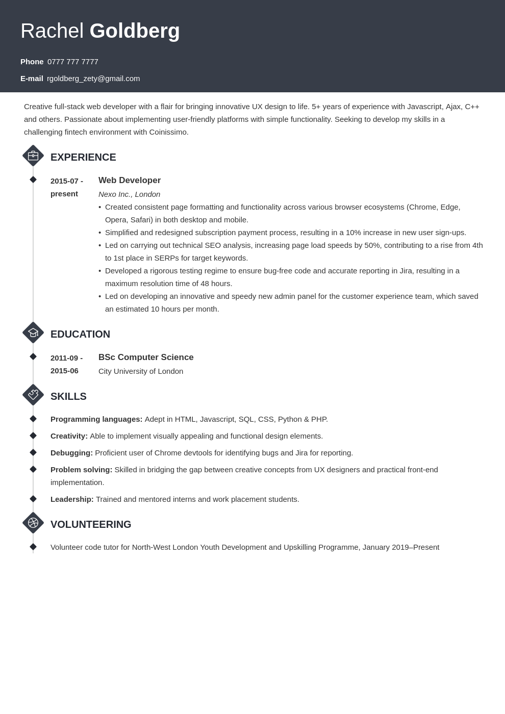 Web Developer CV Example: Top Writing Tips for 2023