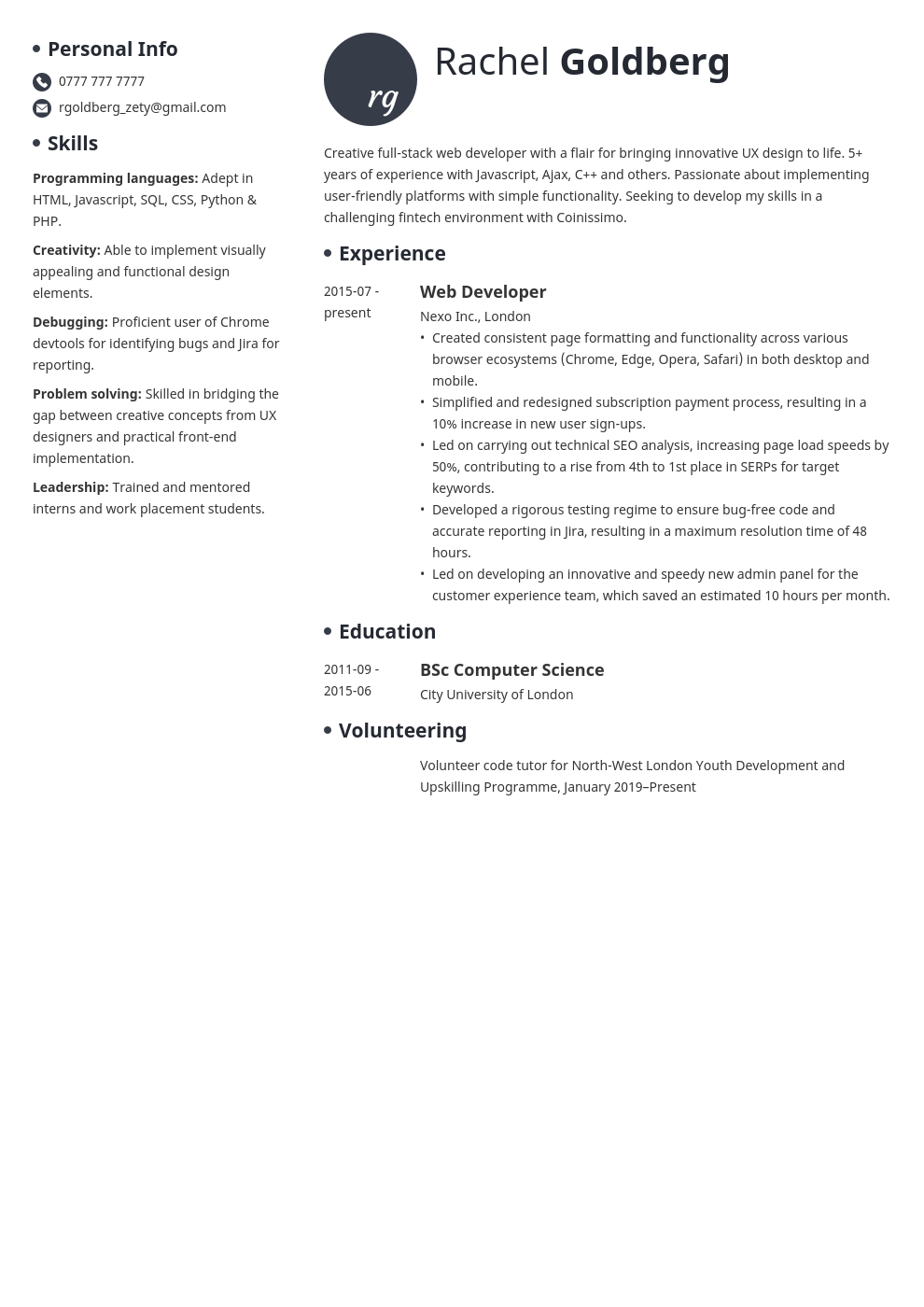 Web Developer CV Example: Top Writing Tips for 2023