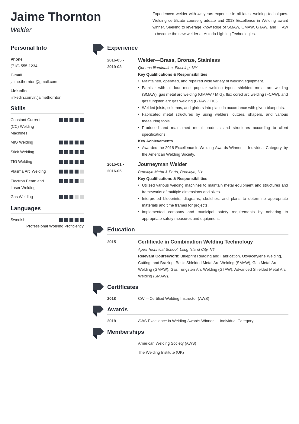 welder resume example template muse