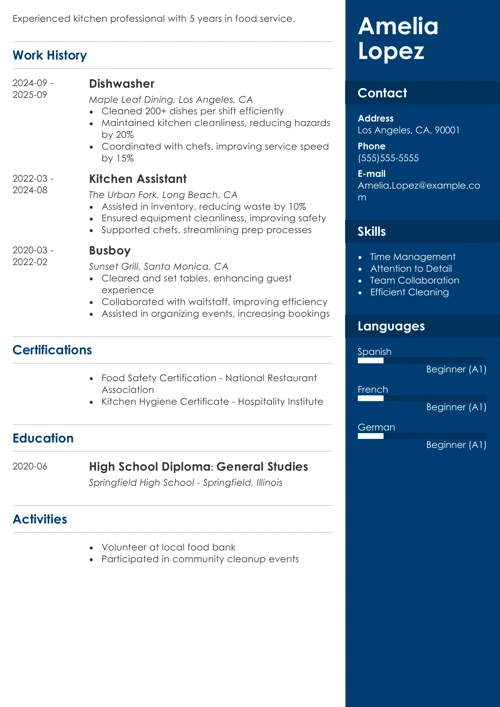A comparison between a simple resume and an attractive, well-organized resume created with the Zety resume builder, showcasing the Cubic resume template with a slim, full-color header section and a two-column layout that highlights the candidate's contact information and proficiencies on the right-hand side of the page.