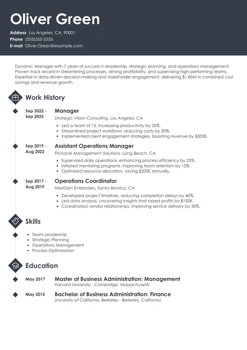 sample resume example