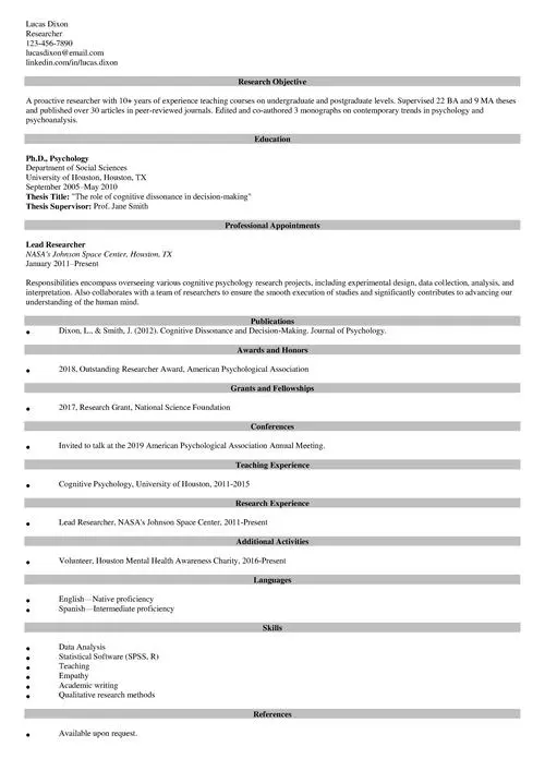 sample resume example