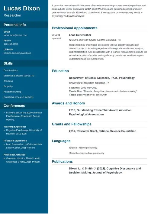 sample resume example