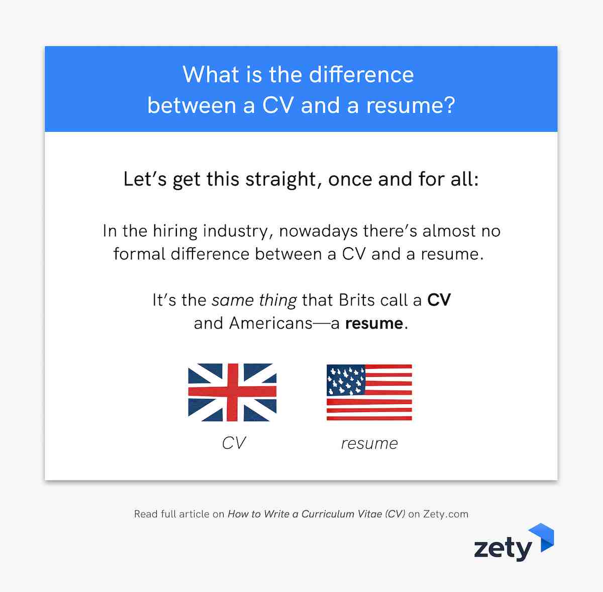 What is the difference  between a CV and a resume