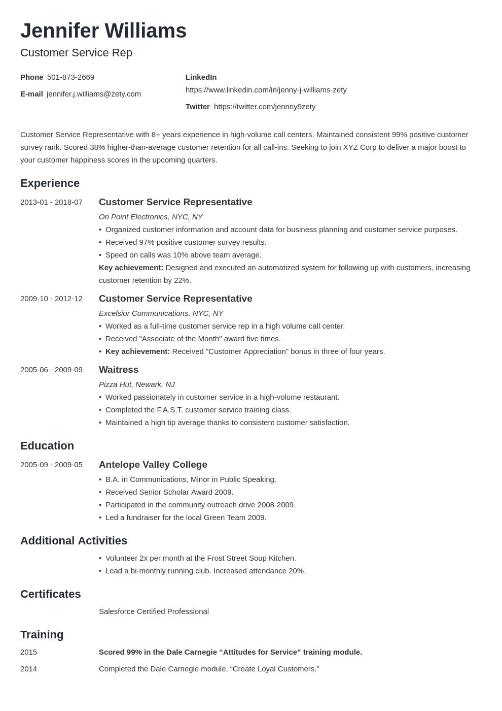 what to put for a resume title
