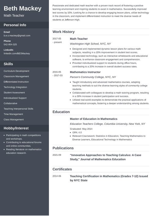 sample resume example