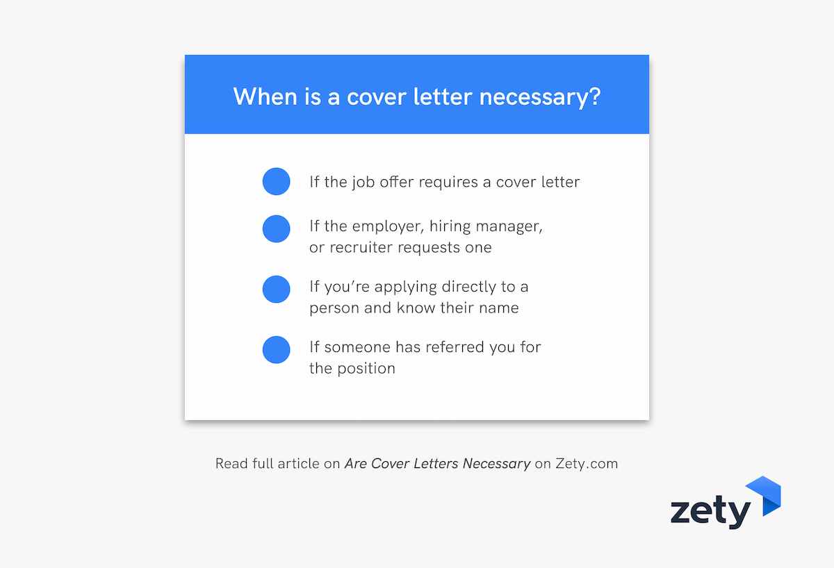 When is a cover letter necessary