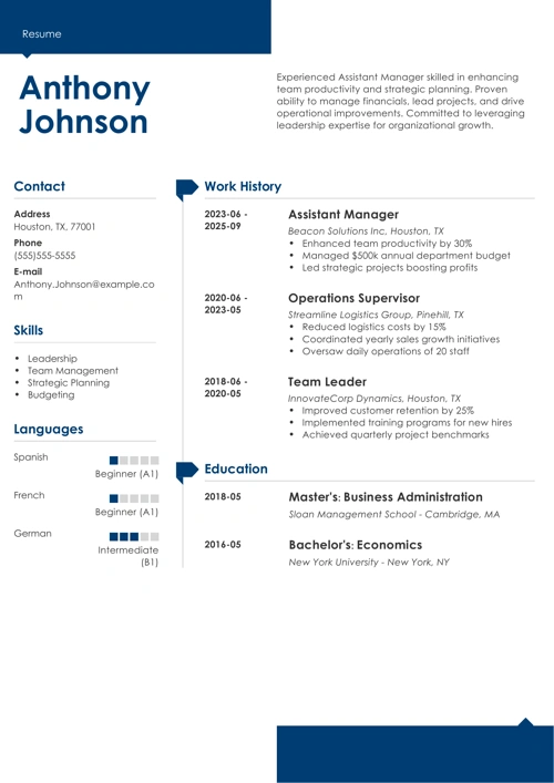 sample resume example