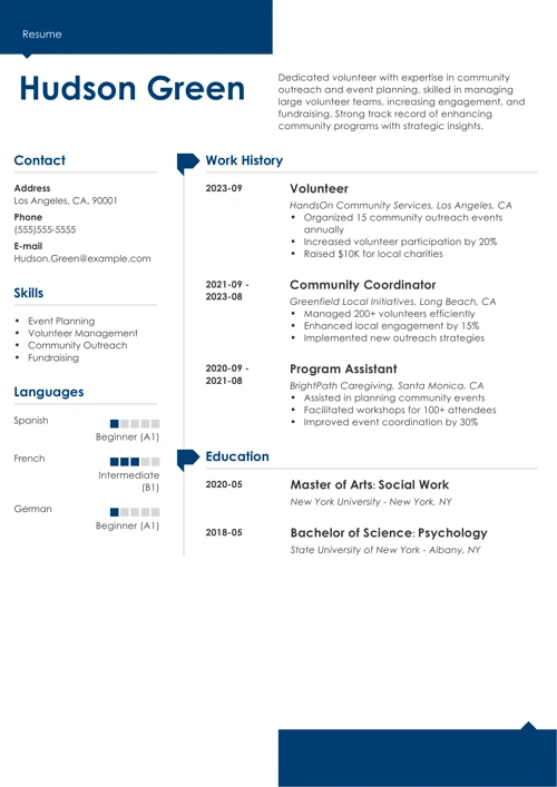 sample resume example