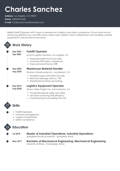 sample resume example