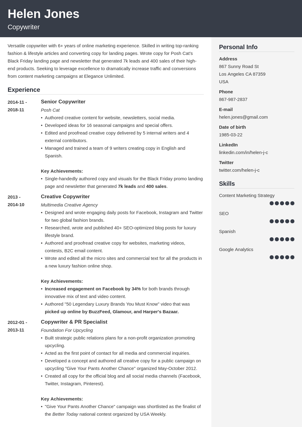 writer resume example template cubic