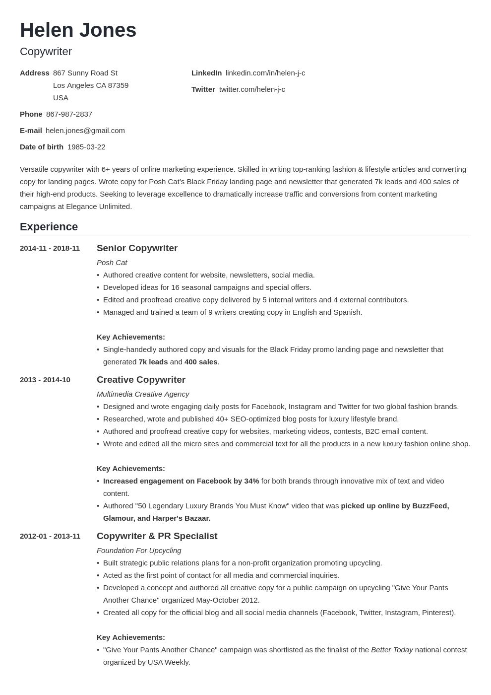 resume writer com