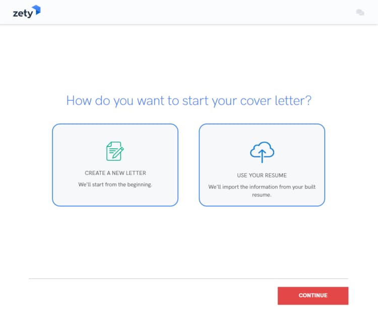 zety cover letter builder preview