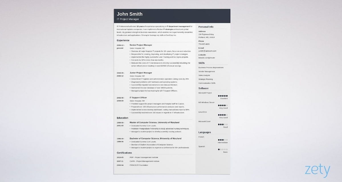 blank cv template