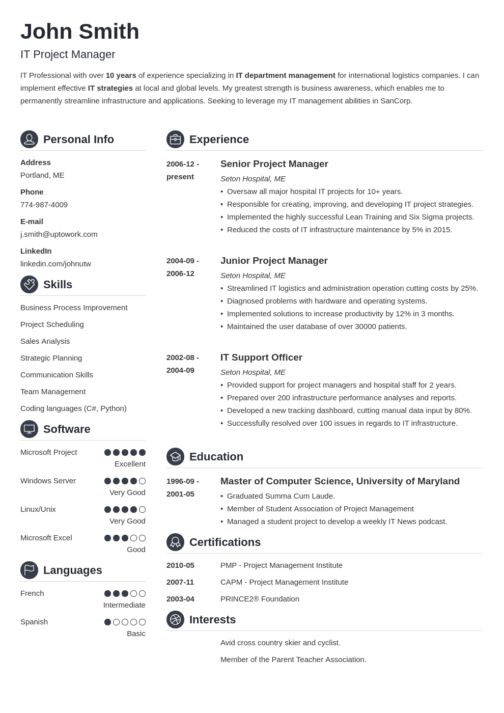 sample resume for 50