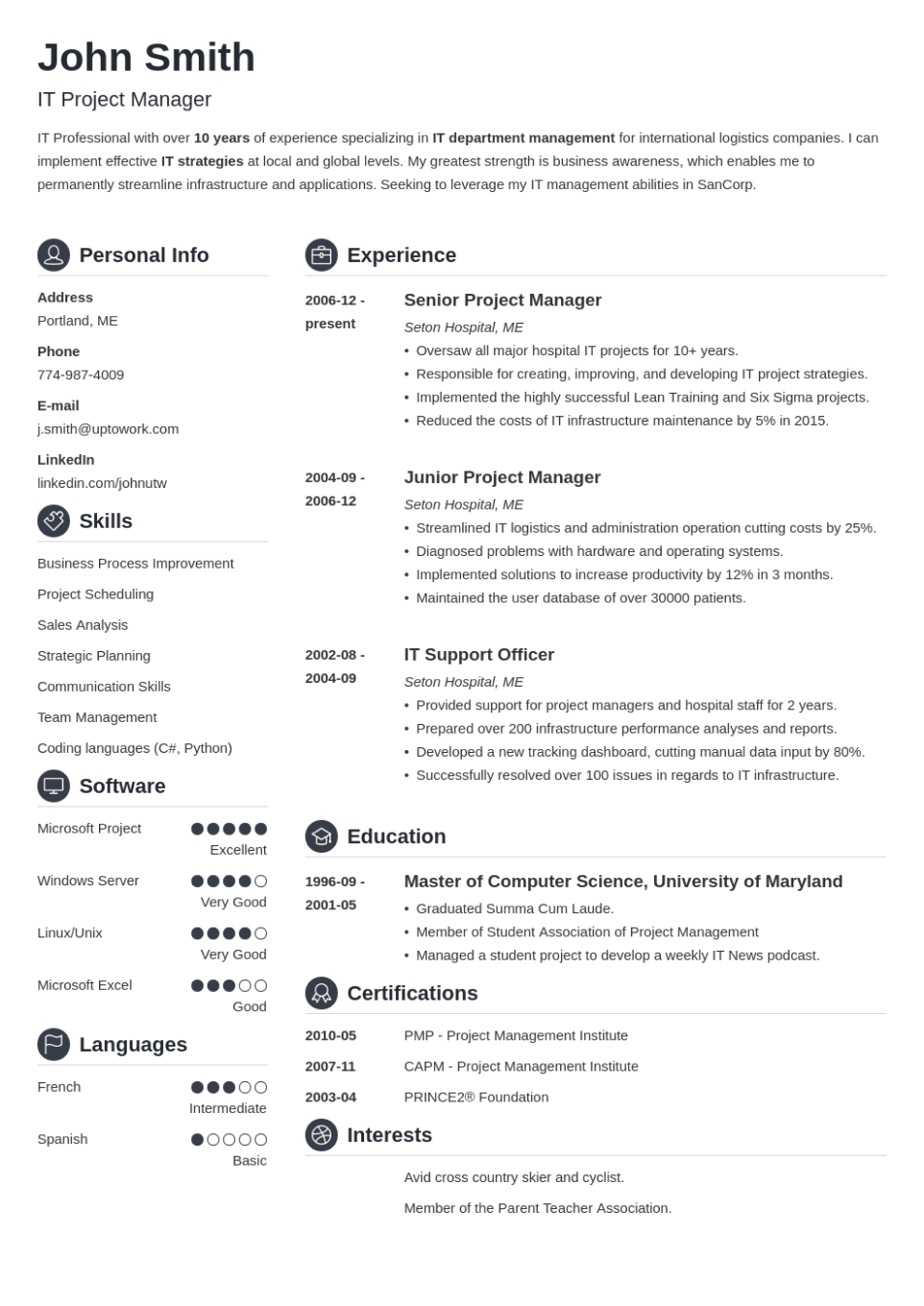 resume templates