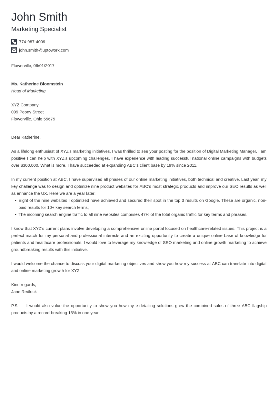 Professional cover letter Template Iconic