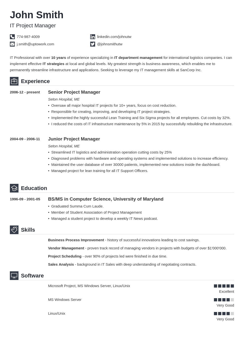 Work Resume Template from cdn-images.zety.com