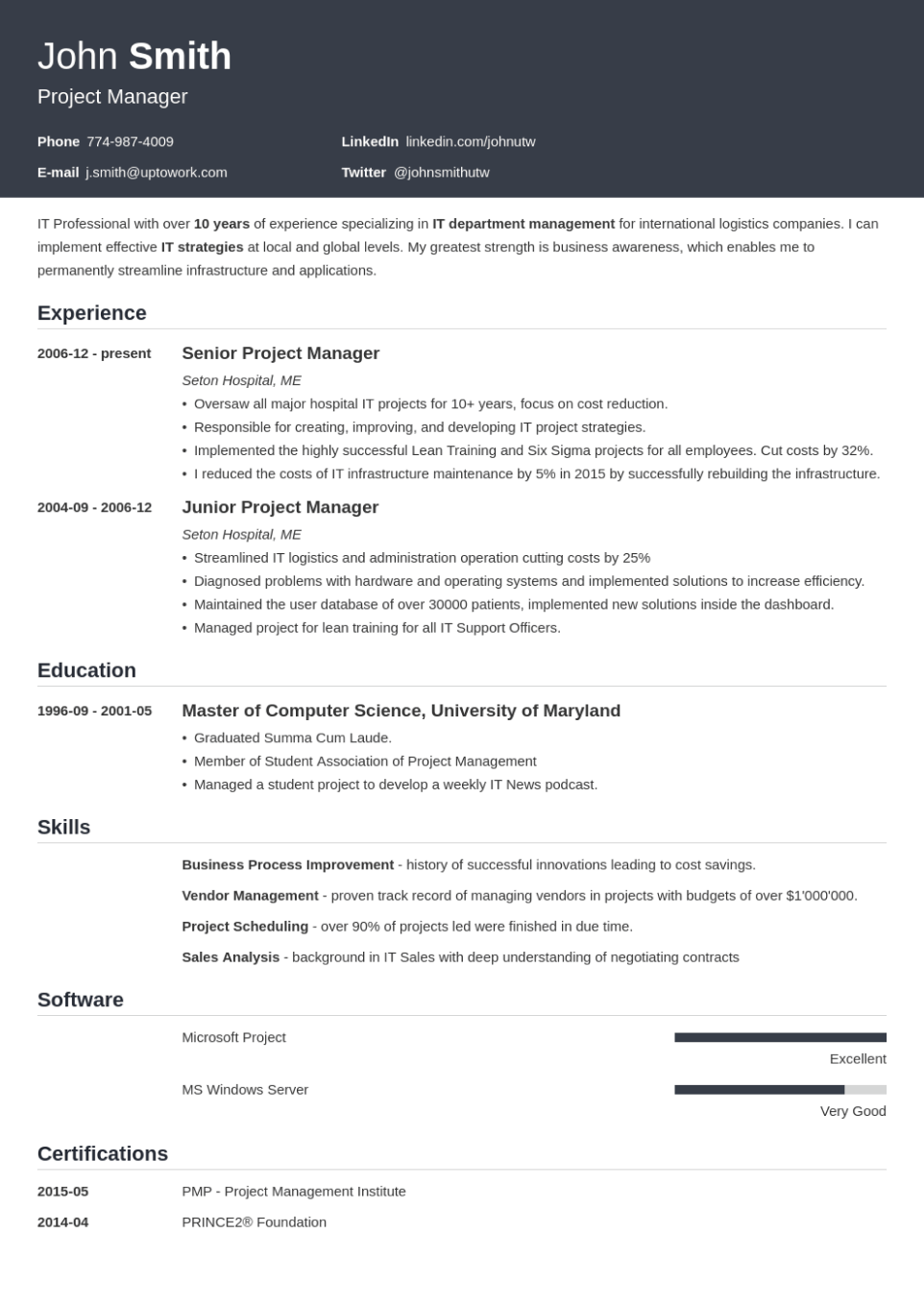 Resume Templates To Try For Free And Download For 22