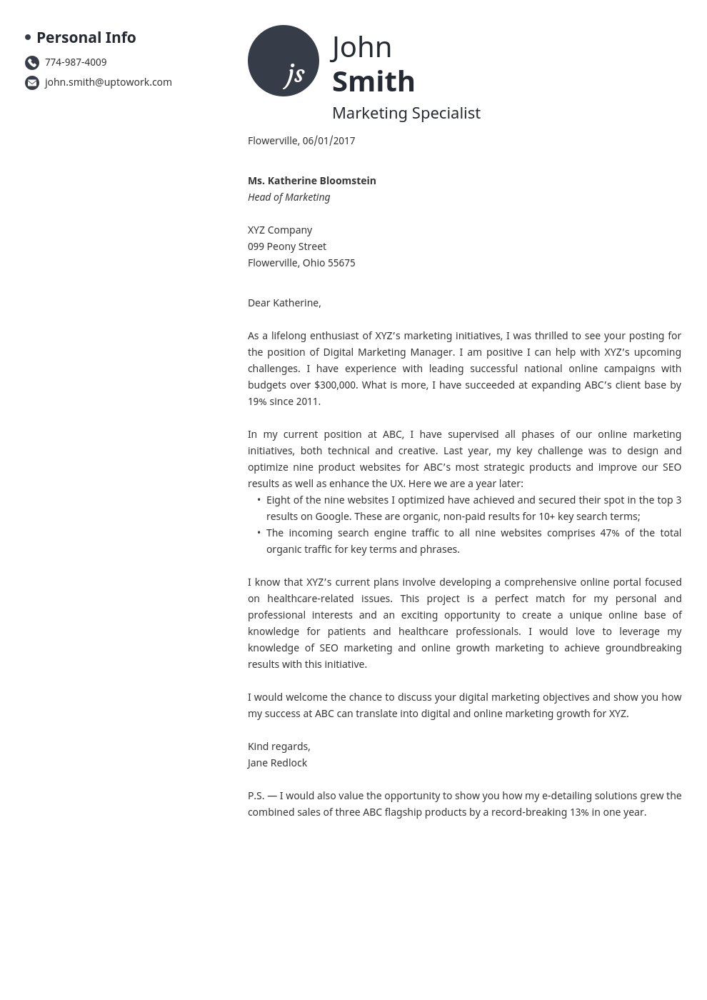 Zety Cover Letter Template - Online Cover Letter Library