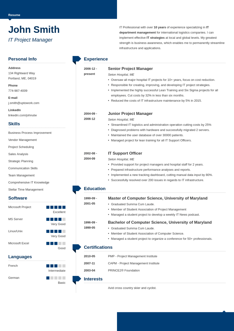 Professional Resume Template Modern