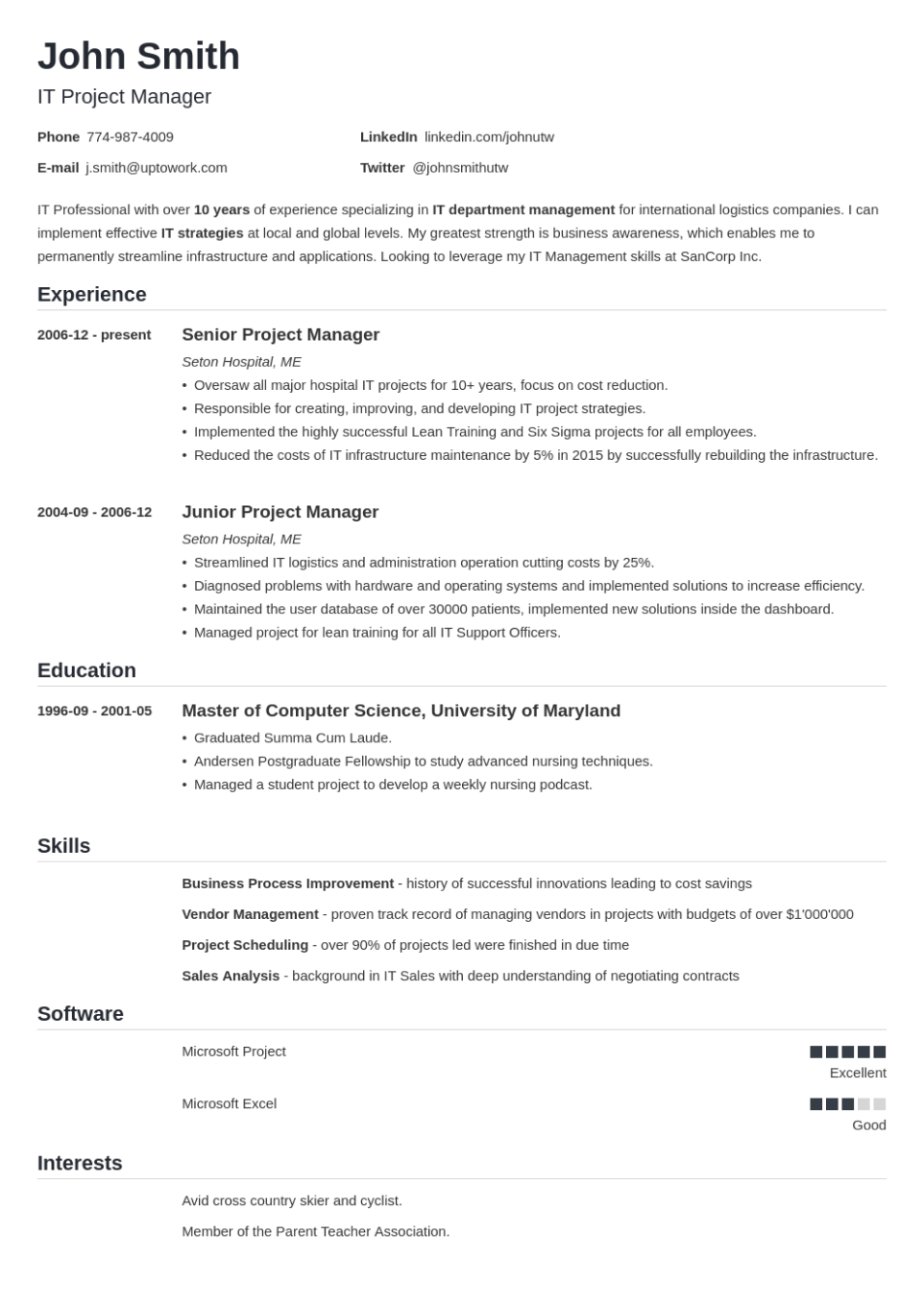 Top Resume Templates to Download & Print in 2024