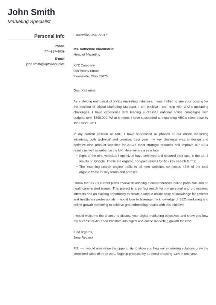 Free Application Letter With Cv Format